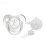 Baby Pacifier with Rhinestone Initial Clip Silver 26 Letters 2