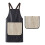 Black Waterproof Apron with 2 Detachable Towels for Kitchen 1