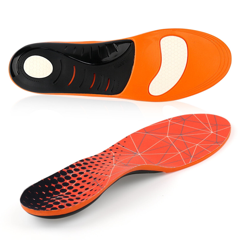 Pain Relief Insole Arch Support Orthotic Insoles for Plantar Fasciitis Flat feet and Shock Absorption Inserts XL