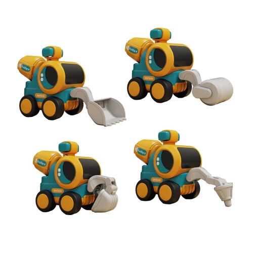 Construction Vehicle Toy Set Friction-Powered 4-Pack 1