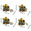Construction Vehicle Toy Set Friction-Powered 4-Pack 3