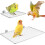 Stainless Steel Bird Perch Open-Grid Platform 2pcs 1