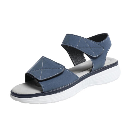 Women's Casual Blue Sandals Open Toe Soft Sole Breathable