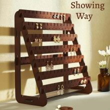 Wood Earring Display Stand for Stud and Hook Earrings 1 Pack