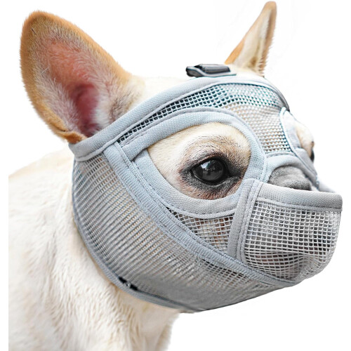 Soft Mesh Dog Muzzle for Short-Snouted Breeds, Full Pant