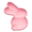 Rabbit-Shaped 3D Silicone Cake Pan Pink Nonstick 1