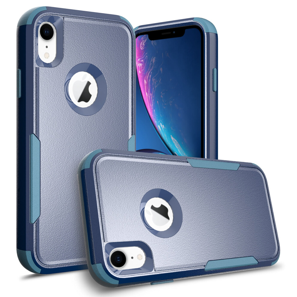 Iphone Xr Heavy Duty Defender Case Navy Green Blue,Green 962125122510