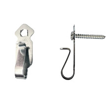 Stainless Steel Hooks – Multi-Use, Rustproof, 1 Hook + 1 Screw, for Clothes, Bags, Keys, Towels, Bathrobes, Compatible with Wood Panels