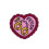 Heart Shaped Embroidered Patch Iron On or Sew On 1 Piece 1
