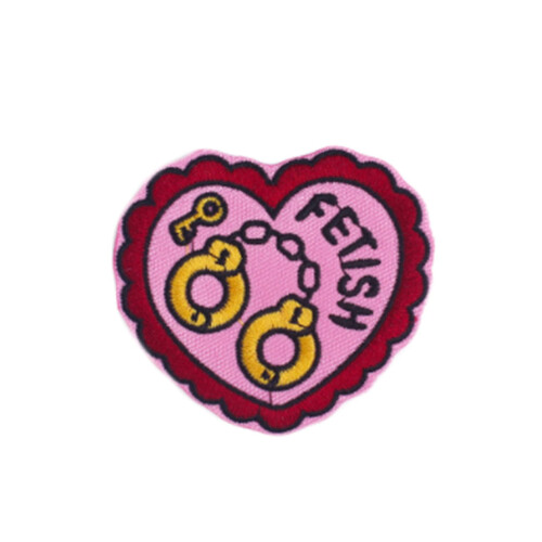 Heart Shaped Embroidered Patch Iron On or Sew On 1 Piece