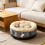Round Pet Bed Faux Fur Orthopedic Support Small Medium Large 1