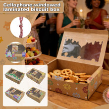 Moon Castle Holiday Candy & Cookie Box Kraft Window Festive