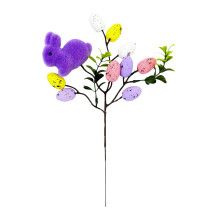 Easter Egg Branches with Bunny Berries and Leaves