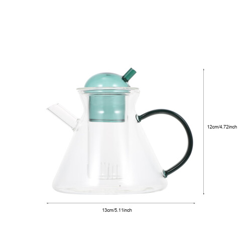1Pcs Green Glass Storage Pot Practical Glass Tea Pot for Housewarming present Cold Brew Coffee Container 1