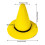 Witch Hat Yellow Felt Pointy Top Hat Large Brim L 7