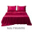 Hotel Luxury Silk Bed Sheet Pillowcase King Size Red 6