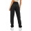 Women's Fleece-Lined Joggers Solid Heart Print 1 Pair 4