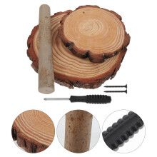 Wooden Cupcake Stand Brown 1 Pack 7.9 x 5.9 x 5.5 Inches