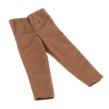 Miniature Pants for 1/12 Scale Male Dolls Coffee Color