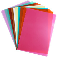 Clear Document Folders L-Shaped A4 16 Pieces
