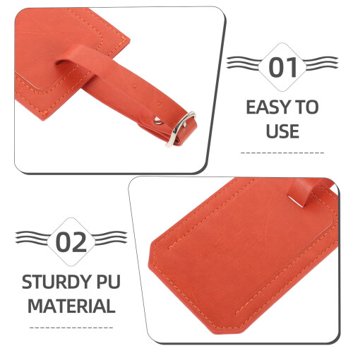 Gepäckanhänger, Kofferanhänger, Reiseaccessoires, orange 2