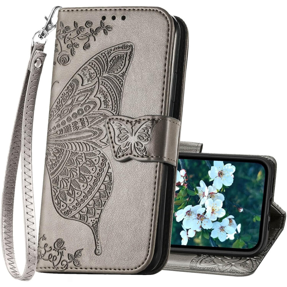 Iphone 16 Plus Wallet Case Butterfly Embossed Pu Leather 962125112948