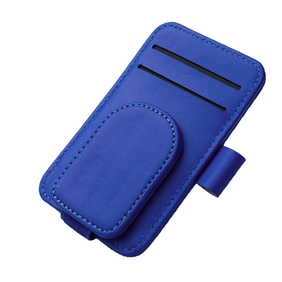 Car Eyeglasses Clip For Sunglasses And Cards Leather Visor 9180333358502