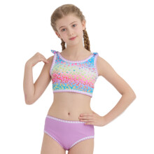 Girls' two-piece bikini swimsuit for kids aged 3-10 years