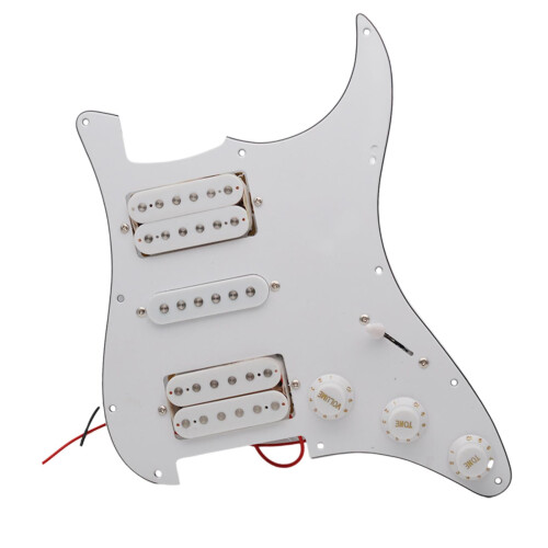 Electric Guitar Pickguard HSH Prewired White