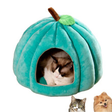 Pumpkin Cat Bed Cave for Small Dogs and Cats Grey Medium