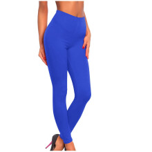 Women's High Rise Knit Leggings Blue XXL 27" Inseam