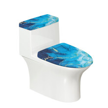 Toilet Top Cover 2-Piece U-Shaped Keep Dust Stain Thankful Fall Marble Texture