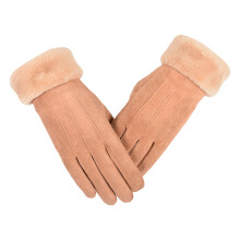 Guantes desechables grandes para mujer, ideales para montar a caballo y conducir en invierno. Guantes gruesos y cálidos de gamuza.