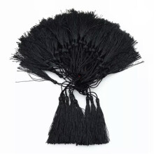 100pc 3'' DIY Craft Tassels Fringe Pendants Bookmark Bag Hanging curtain Decor-black-sample 10pcs