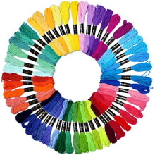Friendship Bracelet String Cotton Floss 50 Skeins Rainbow