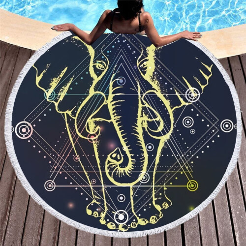 Microfiber Bath Towel Round 150cm No Static No Lint