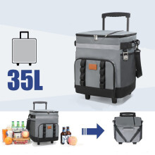 Rolling Cooler Bag Insulated Large Capacity Portable Picnic