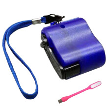 Portable Outdoor Dynamo Hand Crank Emergency Light for Camping Hiking Self Charging Manual Power with USB Output and Indicator