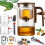 Magnetic Switch Glass Tea Pot with Wood Handle 720ml 1