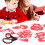 Red Left-Handed Scissors Stainless Steel 1PC 4