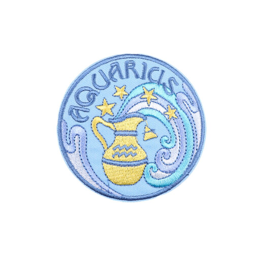 Aquarius embroidered patch iron-on or sew-on 1 piece