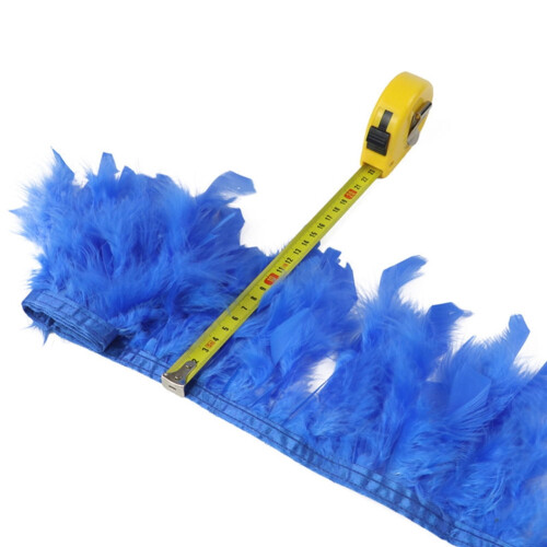 Turkey Feather Trim Natural 2M 4-6 Inch Wide 2