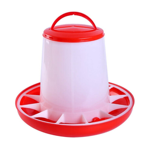 Chick Feeder Hanging Plastic Gravity-Fed Poultry Food Bucket