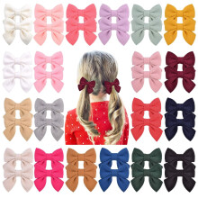 40 stuks 2,8 inch babyhaarstrikjes met krokodillenclips, wollen haarspeldjes, haaraccessoires voor kleine meisjes, peuters, tieners en kinderen (1 -