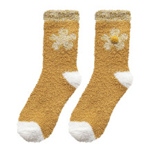 Ankle Socks Thermal Coral Fleece Stripe Women One Size