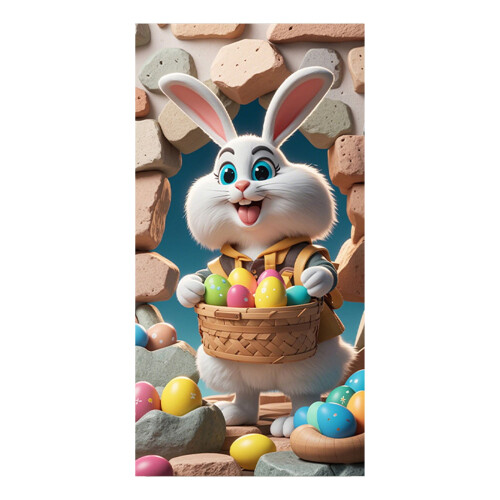 Easter Door Cover Waterproof Fabric 31x79in