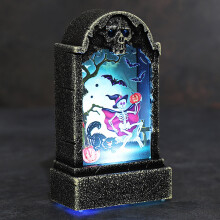Animatronics Halloween Saldi Halloween Lapide Accessori per costumi Teschio luminoso a LED Lapide Decorazioni spaventose di Halloween