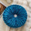 Round Velvet Pumpkin Pillow Blue 1 Piece 1