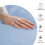 King Size Fitted Sheet Blue Brushed Microfiber 70x60x11.8 In 8