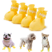 4Pcs Waterproof Dog Boots, Dog Shoes for Snow and Rain Teddy Pomeranian Bichon Small Dogs